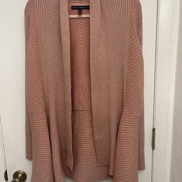 White House Black Market ~ Blush Pink Cardigan Sweater - Medium - Picture 2 of 4